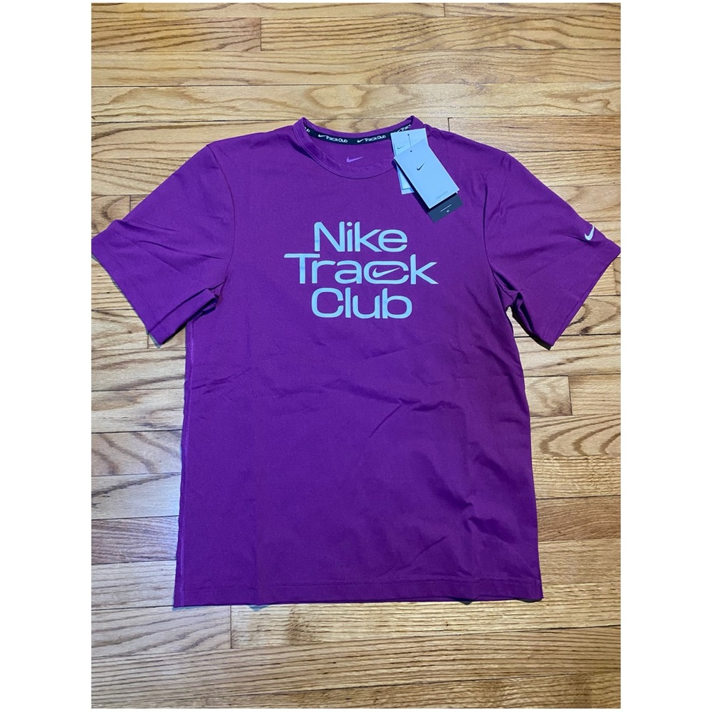 Nike Track Club UV Dri-Fit Running Short Sleeve Purple Men’s sz S New!